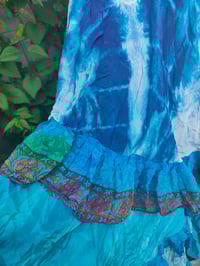 Image 5 of Wanderlust maxi tiered skirt/ Bandeau Dress Blue tie dye flecks of purple 8-16 copy