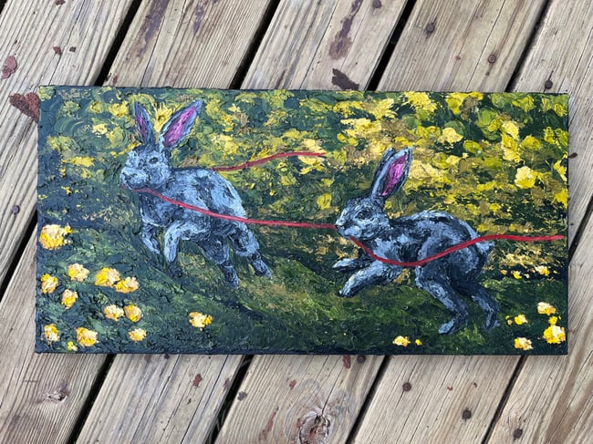 Original Oil Painting: “Frolicking”