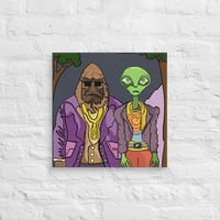 Image 4 of Big Foot and Alien Going to an Elvis Party Canvas