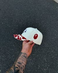 Image 4 of OFF WHITE MAROON LOGO ATLANTA BRAVES CUSTOM FITTED CAP