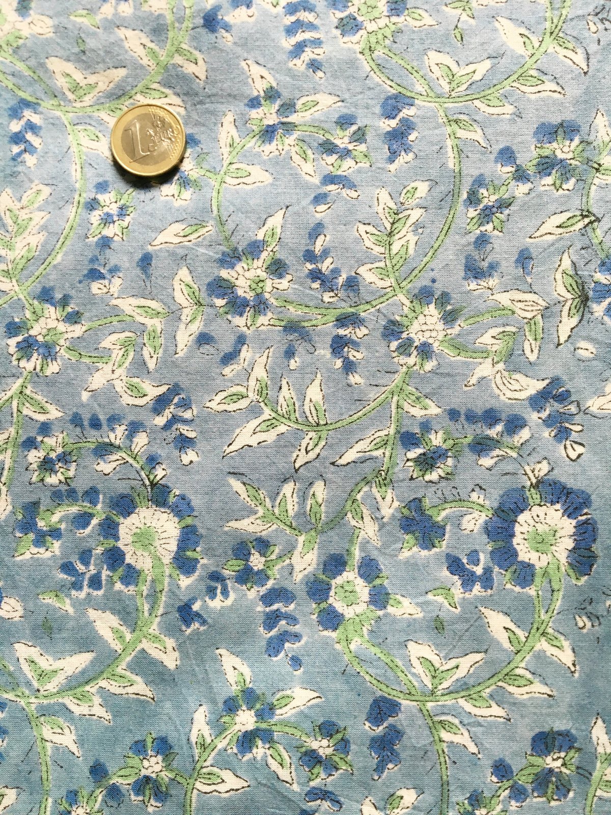 Image of Namaste fabric grand bleu 