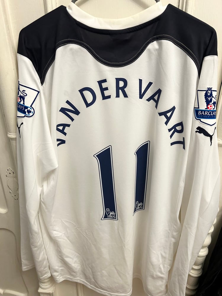 Image of Tottenham Hotspur “VAN DER VAART 11” Long Sleeve Home Shirt + PL patches (L)