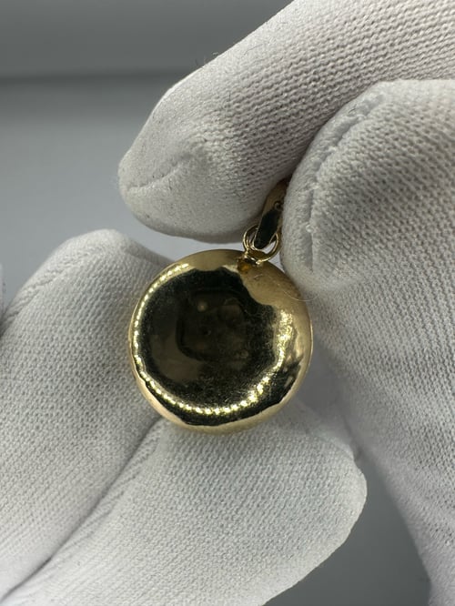 Image of 14K Yellow Gold Evil Eye Charm Pendant