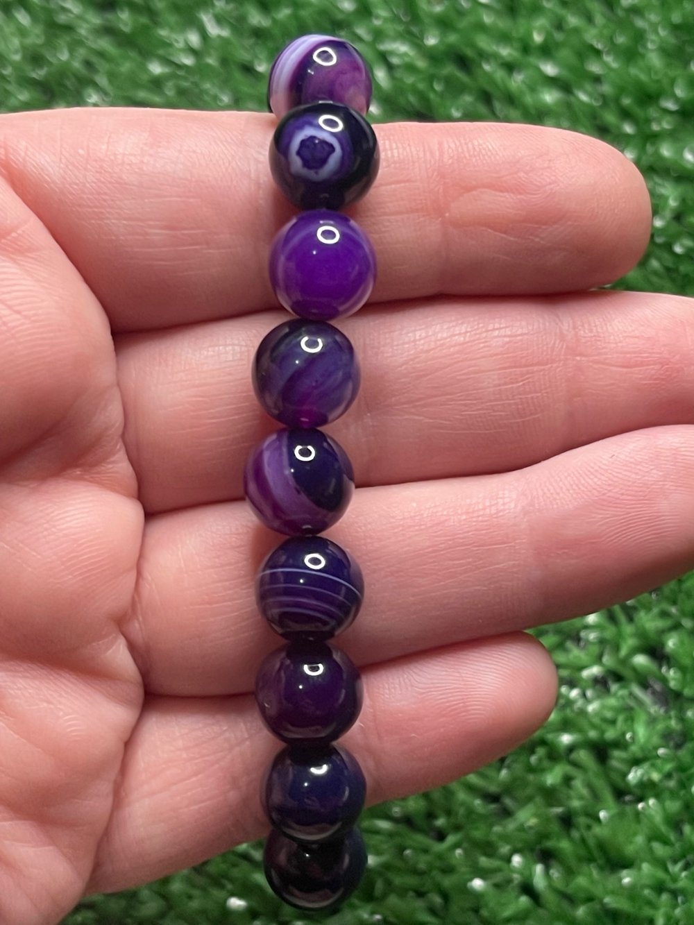 Image of Dyed purple agate bracelet 