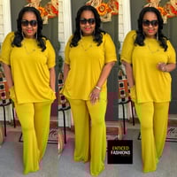 Chill Pants Set (Plus/Olive Mustard)