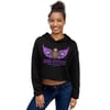 BOSSFITTED Purple and Gold Logo Crop Hoodie