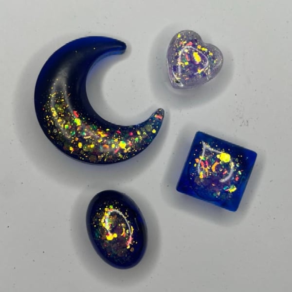 Image of jibbitz bleu nuit, lot de 4