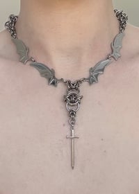 Image 3 of Bats in Battle Necklace