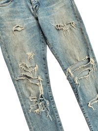 Image 4 of '15 Saint Laurent Hedi Slimane D03 Thrashed Denim - 29