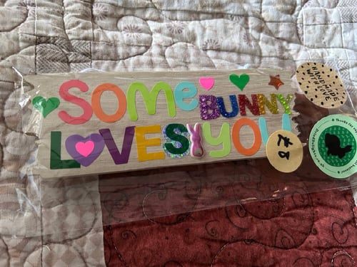 Image of Handmade hanging wooden name/slogan saying sign