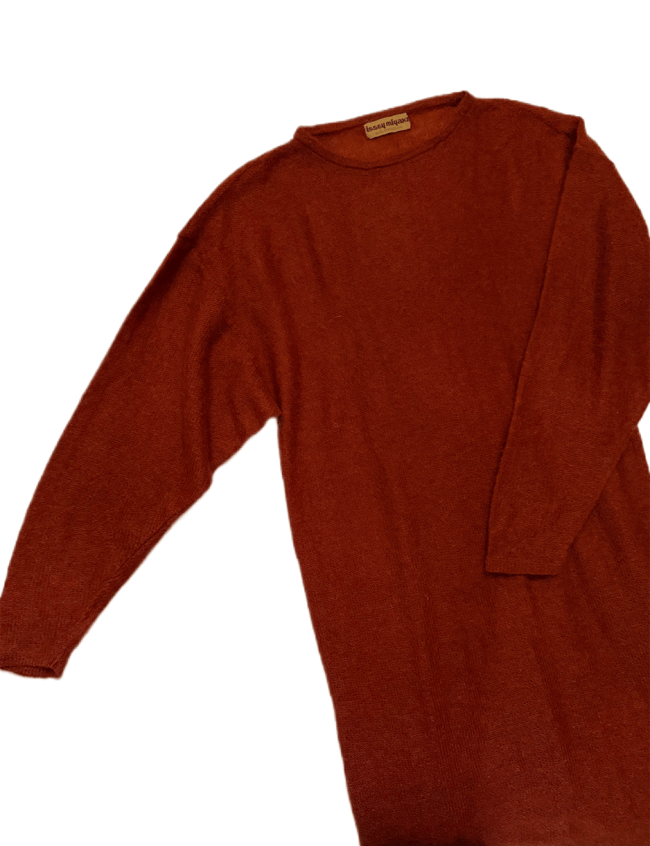 70s Issey Miyake mohair wool knit dress maxi midi