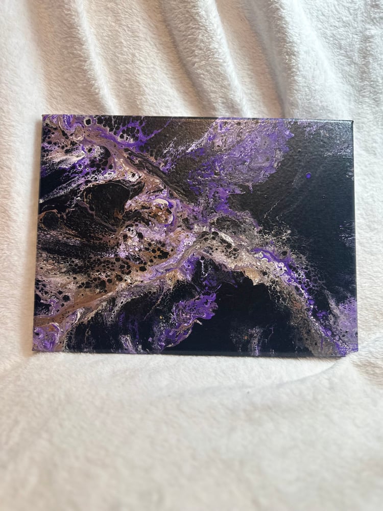 Image of #3 9x12 Purple Gold Dutch Pour