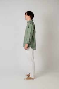 Image 3 of Polera de lino verde