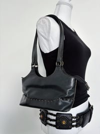 Image 2 of 00s Dark brown leather bag