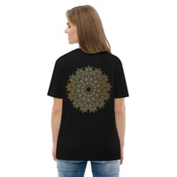Image 1 of Black Rosace Unisex Organic Cotton T-shirt