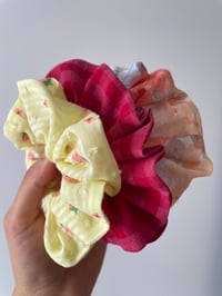 Image 3 of Deep Pink Gingham Scrunchie