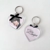 Image 1 of kpop heart keychains