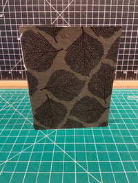 Image 1 of Hand sewn softcover journal with black leaf cover