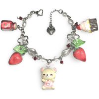 Image 1 of Strawberry Kuma Charm Bracelet