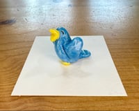 Image 1 of Joyful Blue Bird Ceramic Figurine - Free Shipping in Contiguous US