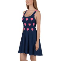Image 3 of Pink Hearted Skater Dress