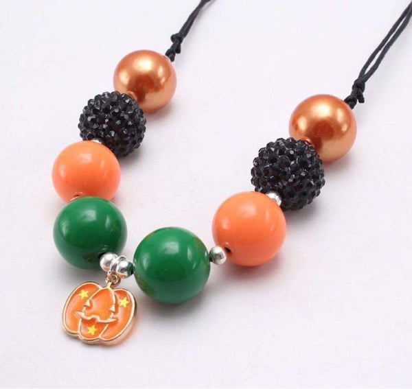 Image of Orange pumpkin necklace 