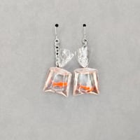 Image 1 of Goldfish in a Bag on Silver Chain Earrings