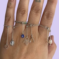 Image 1 of Adjustable chain and star ring