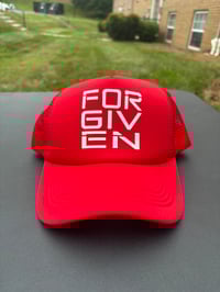 Image 2 of Red FORGIVEN Trucker hat 