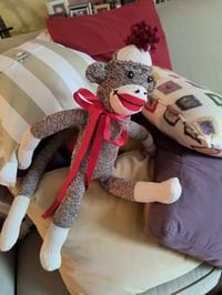 Image 3 of Kerri’s UNBELIEVABLY CUTE handmade & classic SOCK MONKEY 