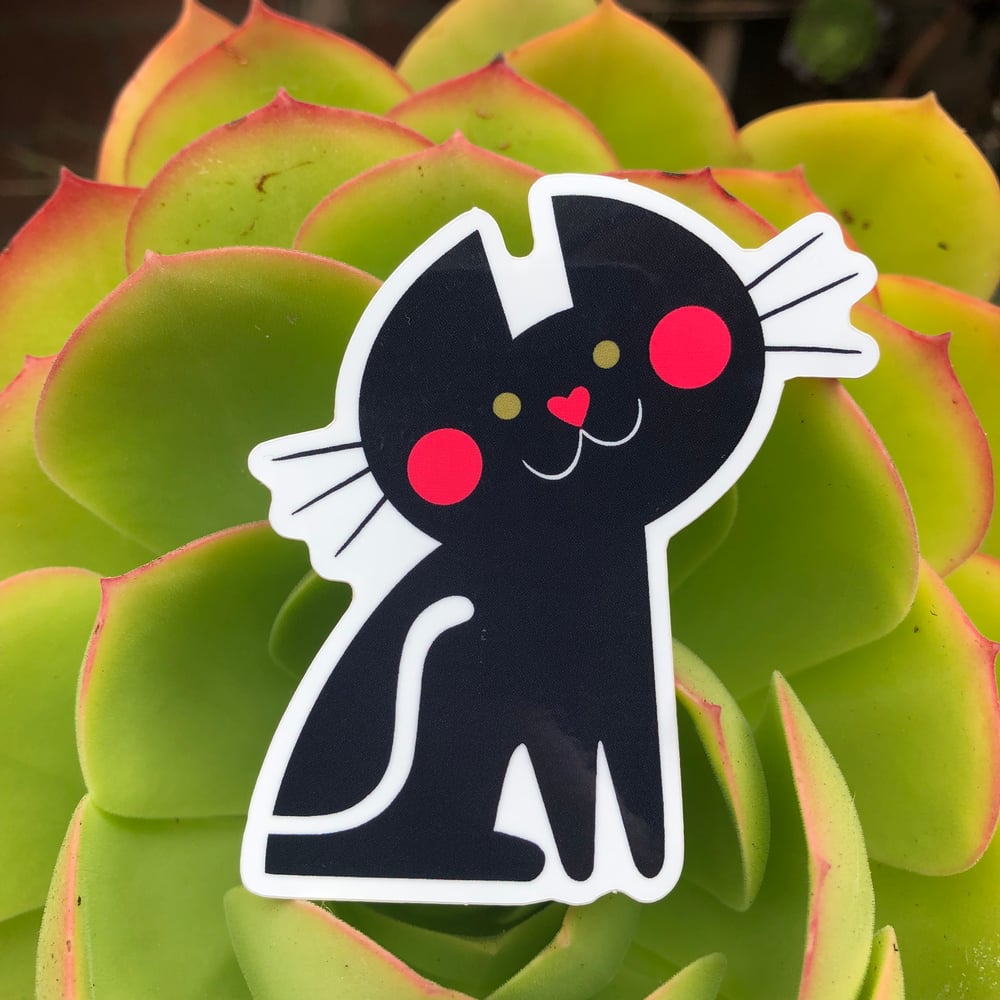 Image of Black cat (sticker)