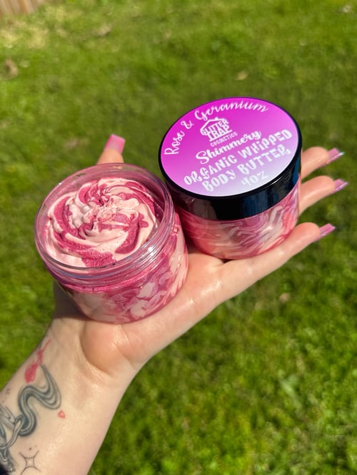 Image of Rose & Geranium🌹🌸 Shimmery✨Organic Whipped Body Butter🧈