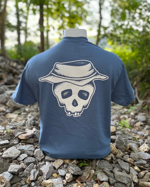 Image of Denim “Bucket Skull” Tee