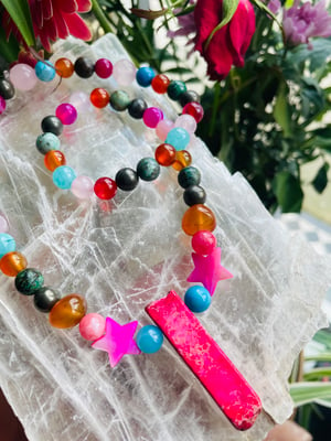 Image of Colourful prayer necklace 