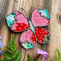 Image 4 of Strawberry Butterfly Suncatcher 