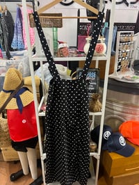 Image 1 of polka dot jumper dre’ss with slit 