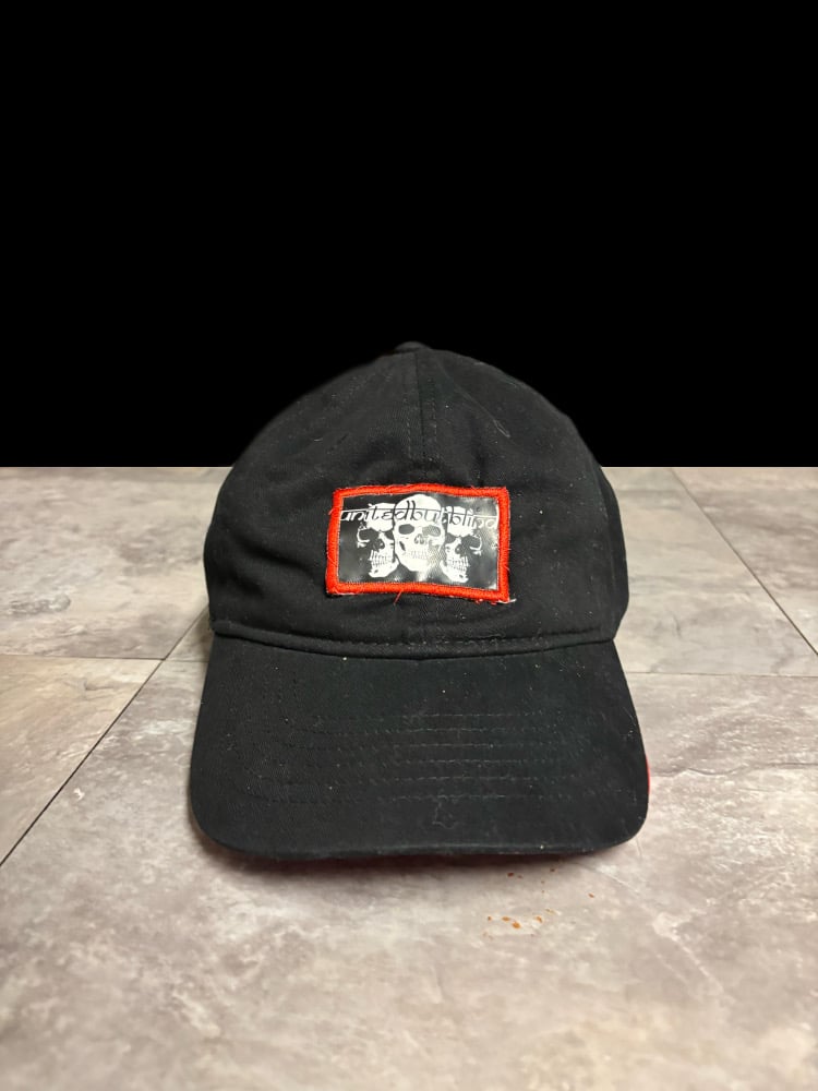 Black patch hat
