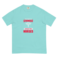 Image 15 of heavyweight t-shirt (God made the strongest women nurses)