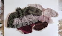 Newborn girl set for photoshoots | khaki green and burgundy | brown| photo props