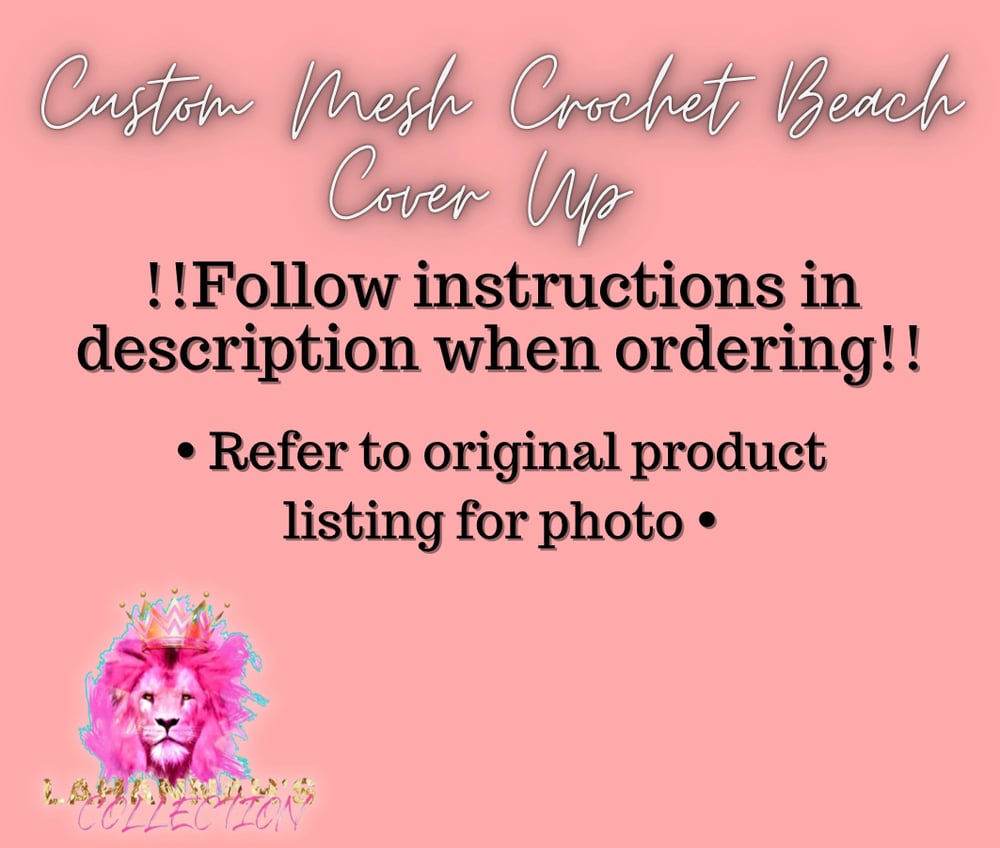 Image of Mesh Crochet Cover Up | Custom Color 