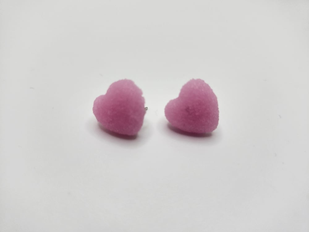 Image of Pink Candy Heart Earrings