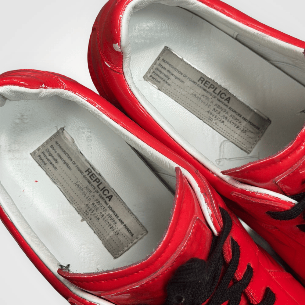 Image of Margiela Red Dipped Patent Leather Gats
