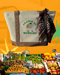 Image 1 of Traigo El Mandado - Large Embroidered Grocery Bag with Custom Bandana