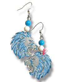 Go Blue Lion Earrings