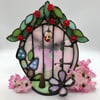Pink Fairy Stained Glass Candle Holder  