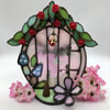 Pink Fairy Stained Glass Candle Holder