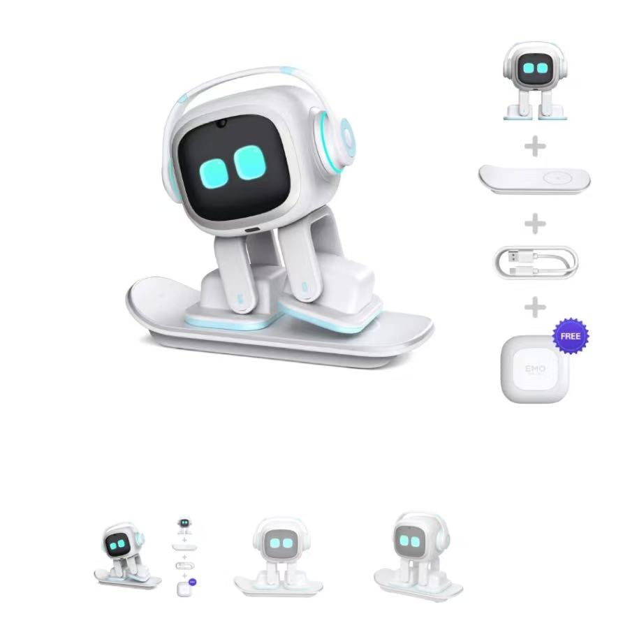 Image of emo robot children's toys dialogue interactive companion desktop electronic pet robot learning gift