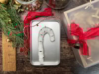 Image 1 of Spun Cotton Birch Candy Cane Ornament