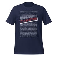 Image 3 of LOVE DC GOGO "IT'S A GOGO THANG" Dark Unisex Tee - White Text/Red title (see color options)