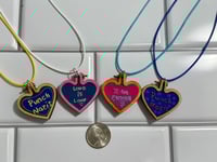 Heart with a message necklaces 